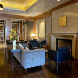 Lounge with fireplace