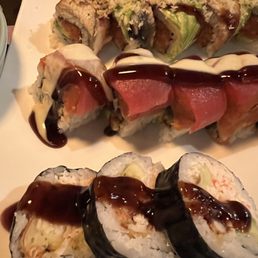 Special Dragon roll Gelsha roll Spider roll