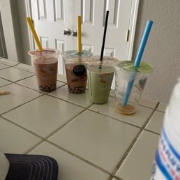 Strawberry Green Tea Matcha Latte Taro Thai Milk Tea