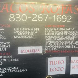 Tacos Rojas - Menu