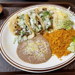 The Taco King - Al pastor taco plate with extra hot salsa