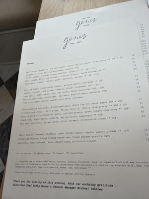 Menu photo 1 Gene's Dublin, OH