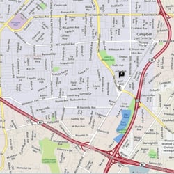 Campbell Square Apartments - "A" Marks Location of Complex
