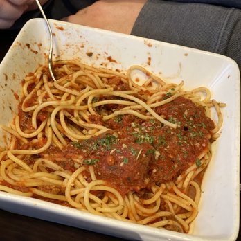 Destino's - Spaghetti with meat sauce - Pizza Near Me - Merced, California Destino's - Spaghetti with meat sauce - Pizza Near Me - Merced, California