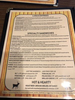 Menu photo 6 Whitetails Restaurant Lincoln, MI