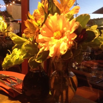 Cafe Cruz - Flowers on our table. - Seafood Near Me - Soquel, California