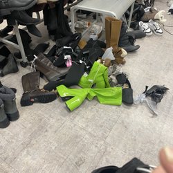 Burlington - Disgusting display of shoes.