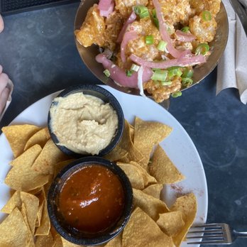 Down the Hatch Maui - Lava Lava Shrimp & avocado hummus and nachos - Seafood Near Me - Lahaina, Hawaii Down the Hatch Maui - Lava Lava Shrimp & avocado hummus and nachos - Seafood Near Me - Lahaina, Hawaii