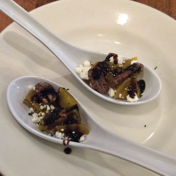 Blue Seafood & Spirits - Amuse-bouche from the chef: roasted golden beets, goat cheese, candied walnuts & balsamic. - Seafood Near Me - Virginia Beach, Virginia