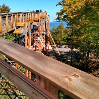 Mountain Park & Lookout Tower - Wooden rails keep you safe. - Parks Near Me - Washington, Wisconsin
