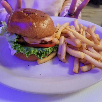 Cafe Weekend - Supreme Shrimp Burger w/ Fries - Breakfast & Brunch Near Me - Allston, Massachusetts Cafe Weekend - Supreme Shrimp Burger w/ Fries - Breakfast & Brunch Near Me - Allston, Massachusetts