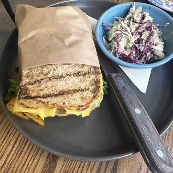 Blossom and Root Kitchen - Veggie pesto sandwich with Cole slaw Didn't mind that I ordered but wouldn't order again there wasn't much pesto - Vegan Near Me - Danville, California Blossom and Root Kitchen - Veggie pesto sandwich with Cole slaw Didn't mind that I ordered but wouldn't order again there wasn't much pesto - Vegan Near Me - Danville, California