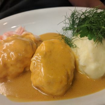 Kajsas Fisk - French fish patty in brown butter sauce - Seafood Near Me - Stockholm, Alberta Kajsas Fisk - French fish patty in brown butter sauce - Seafood Near Me - Stockholm, Alberta