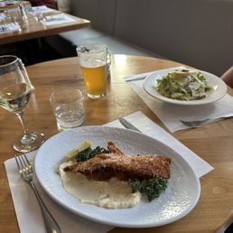 Fried Zucchini and Caesar salad Fried Zucchini and Caesar salad