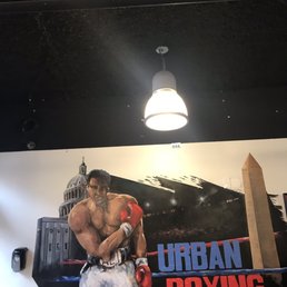 Cool mural in front of the check-in desk!