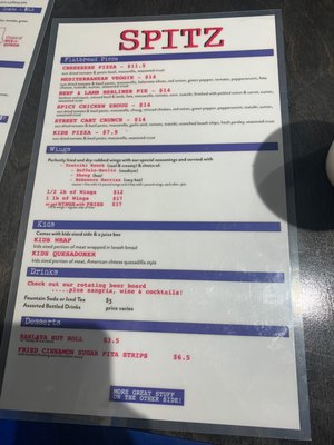 Menu photo 2 Spitz Midland, TX Menu photo 2 Spitz Midland, TX