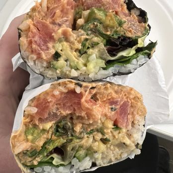 World Wrapps - Spicy Tuna, lettuce, avocado, rice, and seaweed. - Mediterranean Near Me - Campbell, California