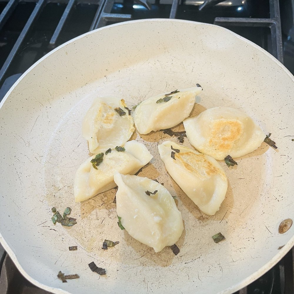 I made these amazing potato and cheddar pierogi from there! I made these amazing potato and cheddar pierogi from there!