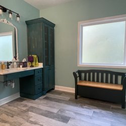 Douglas Residential Renovations - Sink accessible to wheelchair. The color of the cabinets and the color of the walls were matched exactly to what I wanted.