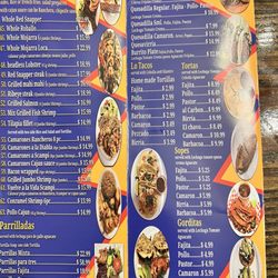 La Mojarra Loca - Menu
