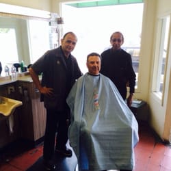 Dennis' Barber Shop - Dennis the owner and his regulars.