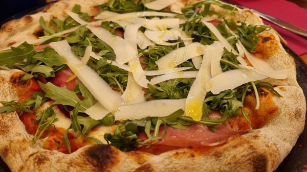 Photo of Sapori e Delizie - Rome, RM, IT. Pizza with ruccula, cheese and ham.