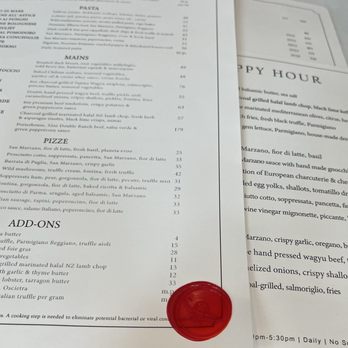 Acquafarina - menu - Italian Near Me - Vancouver, British Columbia