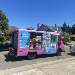 The truck in front of our home. They came down the street with bubbles and music!