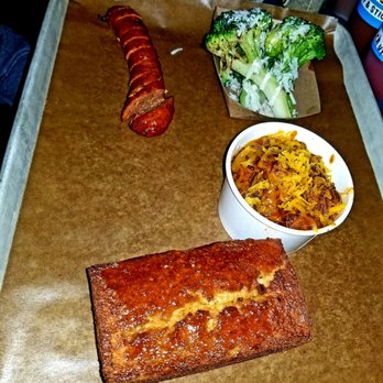 Old Fields Barbecue - Sausage Brocolli Corn Bread - Barbeque Near Me - Huntington, New York Old Fields Barbecue - Sausage Brocolli Corn Bread - Barbeque Near Me - Huntington, New York