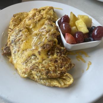 At The Corner - Omelette with a side fruit instead of fries - Salad Near Me - Little Rock, Arkansas