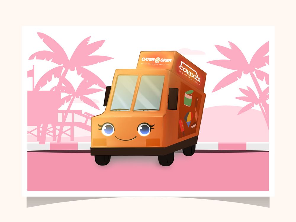CaliPop Ice Cream Truck Logo
