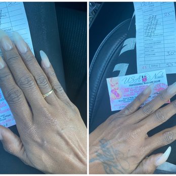 USA Nails - Uneven nails, horrible filing, different lengths just TERRIBLE!!! - Nail Salons Near Me - Ellenwood, Georgia USA Nails - Uneven nails, horrible filing, different lengths just TERRIBLE!!! - Nail Salons Near Me - Ellenwood, Georgia