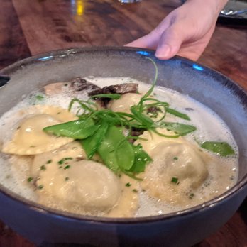 Sparrow + Wolf - Mushroom ravioli - New American Near Me - Las Vegas, Nevada Sparrow + Wolf - Mushroom ravioli - New American Near Me - Las Vegas, Nevada