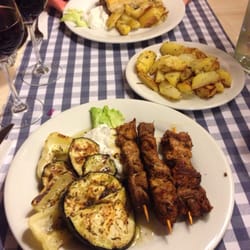 Masa Buka - Moussaka & Lamb Souvlaki, delicious.