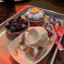 a tray of desserts a tray of desserts