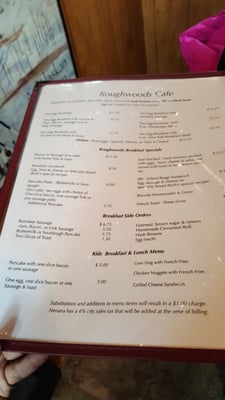 Menu photo 4 Roughwoods Cafe Nenana, AK Menu photo 4 Roughwoods Cafe Nenana, AK
