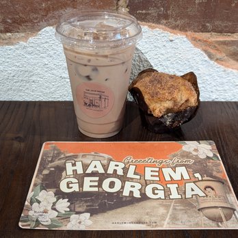 Harlem Java House - iced chai # 2 with a snickerdoodle muffin - Coffee & Tea Near Me - Harlem, Georgia