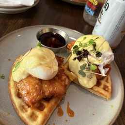 Chicken and Waffles Benedict Chicken and Waffles Benedict