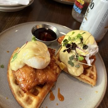 Dutch Freds - Chicken and Waffles Benedict - Cocktail Bars Near Me - New York, New York Dutch Freds - Chicken and Waffles Benedict - Cocktail Bars Near Me - New York, New York