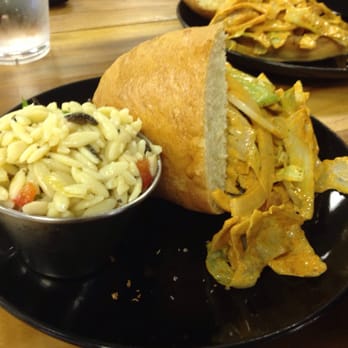 Blue Wing Frog - Half Skrimp Sandwich w/ side of Orzo. - New American Near Me - Strasburg, Virginia