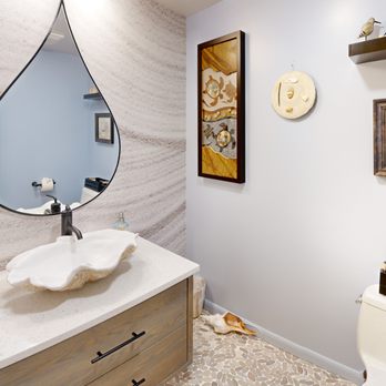 Mayflower Kitchen and Bath - Shaped with elegance
This teardrop mirror adds a soft touch! perfect for creating balance and a hint of sophistication in any space - General Contractors Near Me - Vienna, Virginia Mayflower Kitchen and Bath - Shaped with elegance
This teardrop mirror adds a soft touch! perfect for creating balance and a hint of sophistication in any space - General Contractors Near Me - Vienna, Virginia