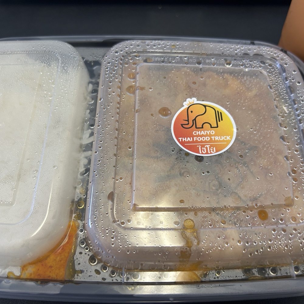 Chaiyo Thai Food Truck - The packaging of the Panang Curry. - Food Trucks Near Me - Eugene, Oregon