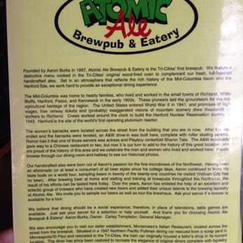 Atomic Ale Brewpub & Eatery - Pizza Near Me - Richland, Washington Atomic Ale Brewpub & Eatery - Pizza Near Me - Richland, Washington