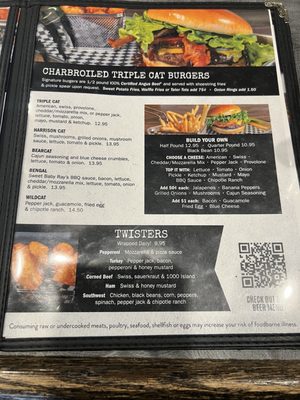 Menu photo 6 Triple Cats Harrison, OH