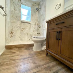 Bathroom constructed in the room. Bathroom constructed in the room.