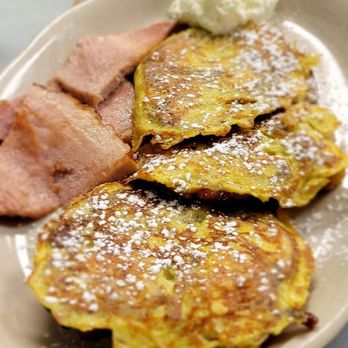 GG Diner - a plate of pancakes and ham - American Near Me - Hamburg, New York