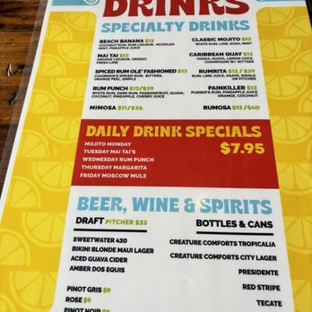 Wylie and Rum - Menu as of 7/21 - Caribbean Near Me - Atlanta, Georgia