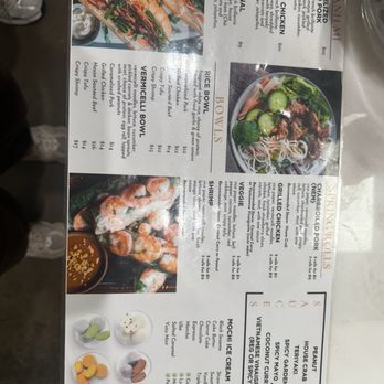 Springly - Menu at the register - Vietnamese Near Me - Fresno, California