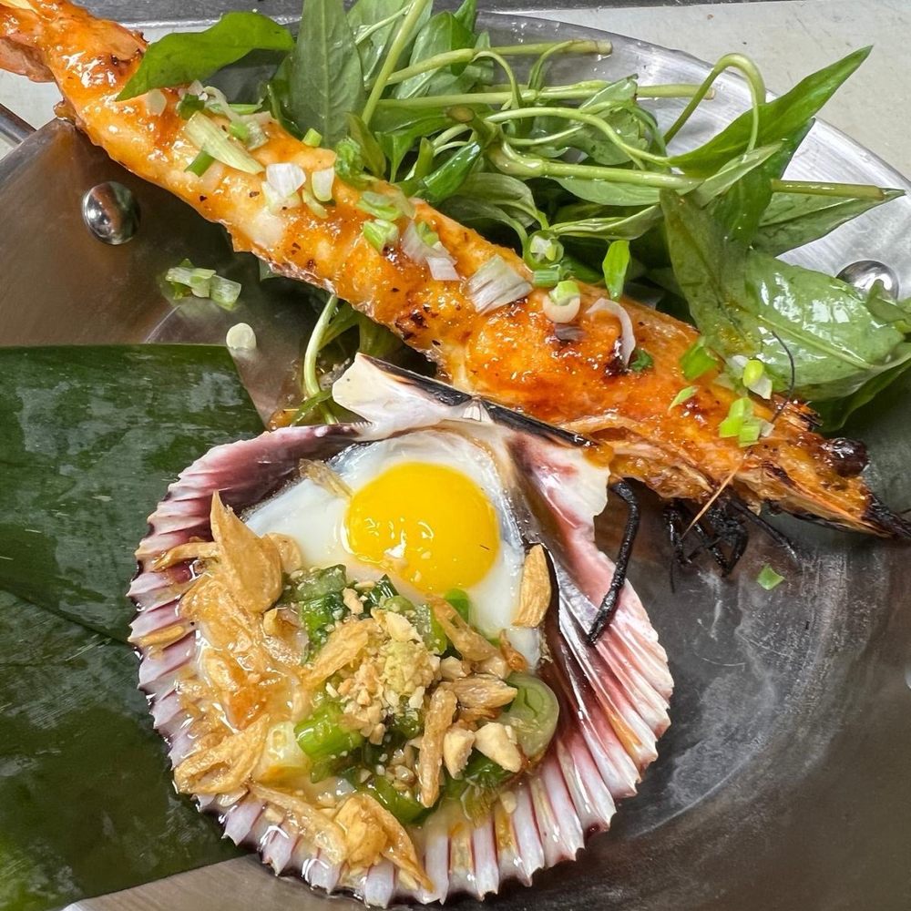 Lai Rai - 10. Grilled Scallops w/Quail Egg So Diep Nuong Trung Cut - Vietnamese Near Me - Davie, Florida Lai Rai - 10. Grilled Scallops w/Quail Egg So Diep Nuong Trung Cut - Vietnamese Near Me - Davie, Florida