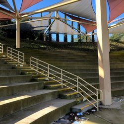 Woodward Park Rotary Amphitheater - Seats are wide. (Photo credit Adam Villarreal seen on Google).